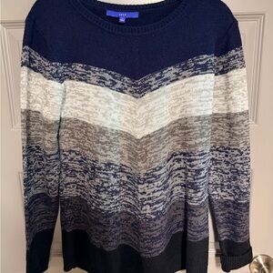 Apt. 9 Navy and Gray Sweater